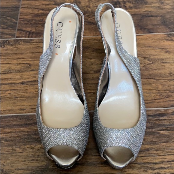 GUESS Peep-toe Slingback Heels - Picture 1 of 5